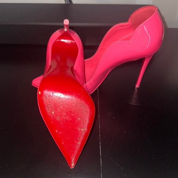 Christian Louboutin 100mm Hot Chick in Pink Patent - 36 - Picture 2 of 3